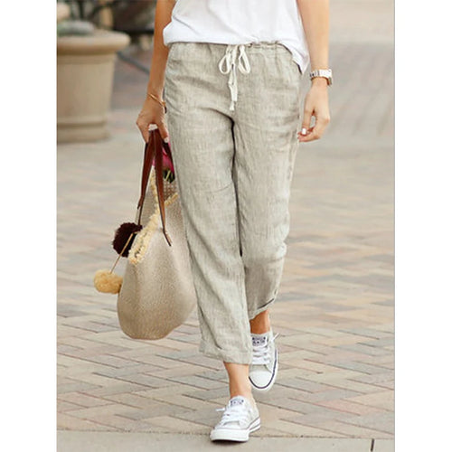 Elastic Waist Casual Pants