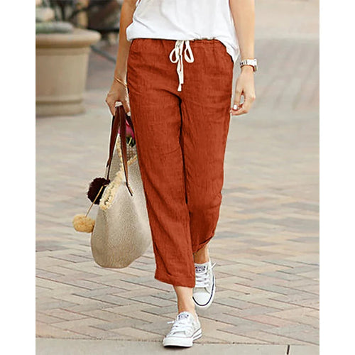 Elastic Waist Casual Pants