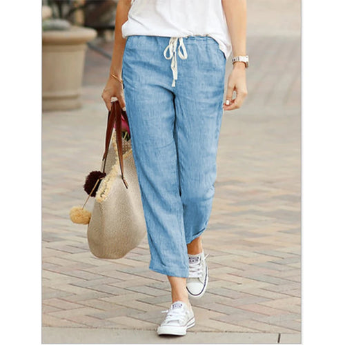 Elastic Waist Casual Pants