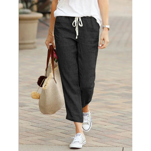 Elastic Waist Casual Pants