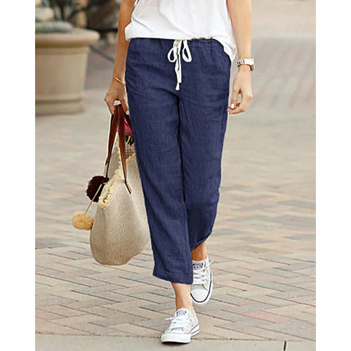 Elastic Waist Casual Pants