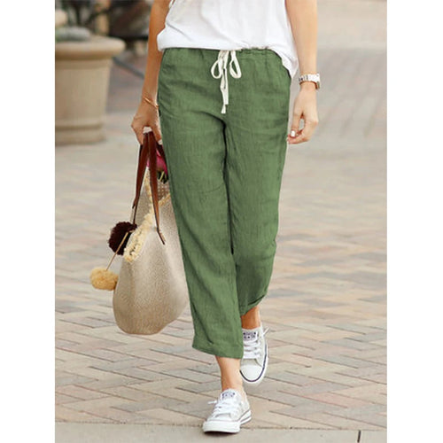 Elastic Waist Casual Pants