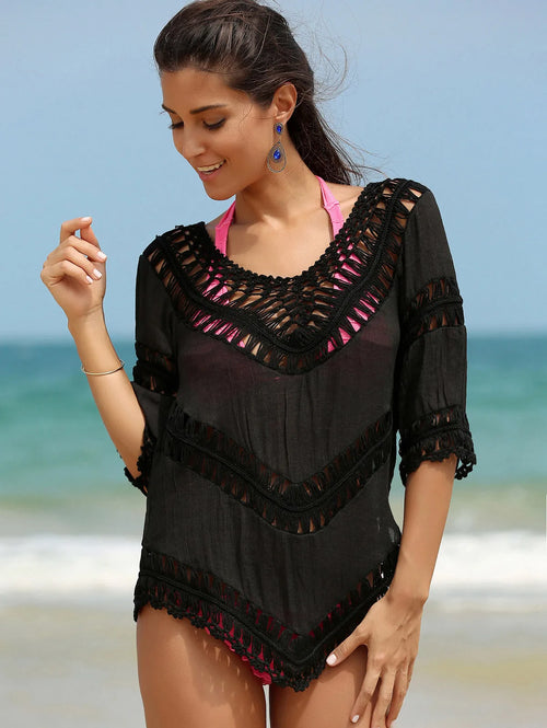 Crochet Hollow Beach Dress