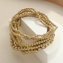 Gold Beaded Charm Bracelet