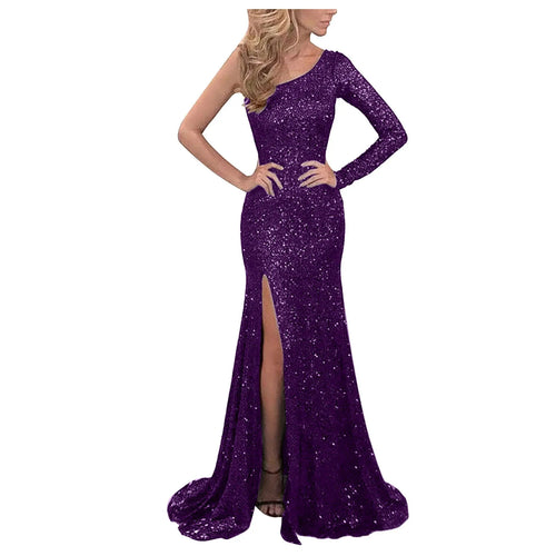 One-Shoulder Sequin Dress