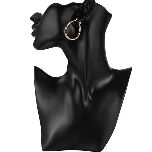Oval Gold Silver Earrings
