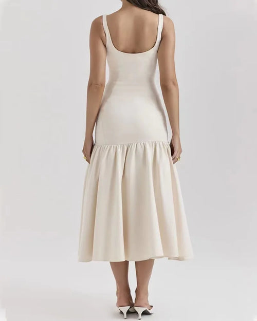 Summer Pleated Slim Dress