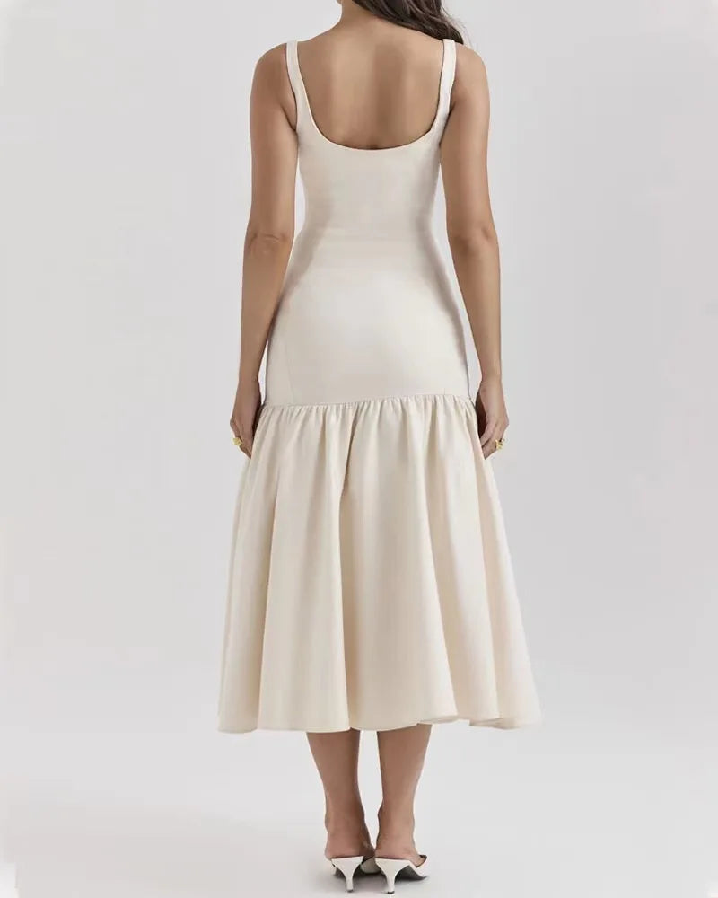 Summer Pleated Slim Dress