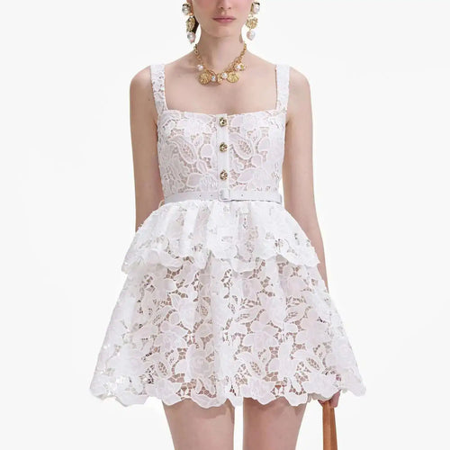 Embroidery Lace Party Dress