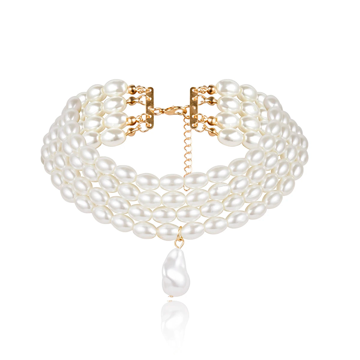 Irregular Pearl Choker Necklace