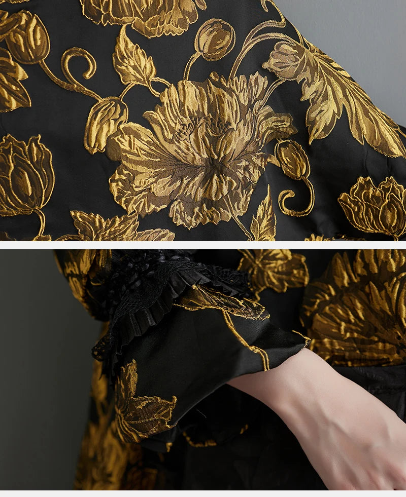 Embroidered A-Line Dress