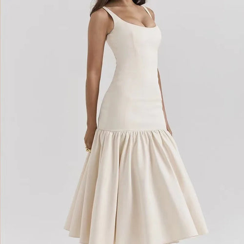 Summer Pleated Slim Dress