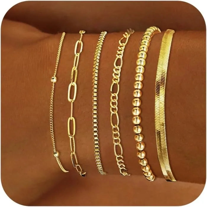 Gold Stackable Bracelets