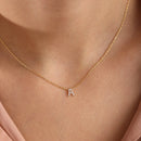 Zircon Letter Choker Necklace