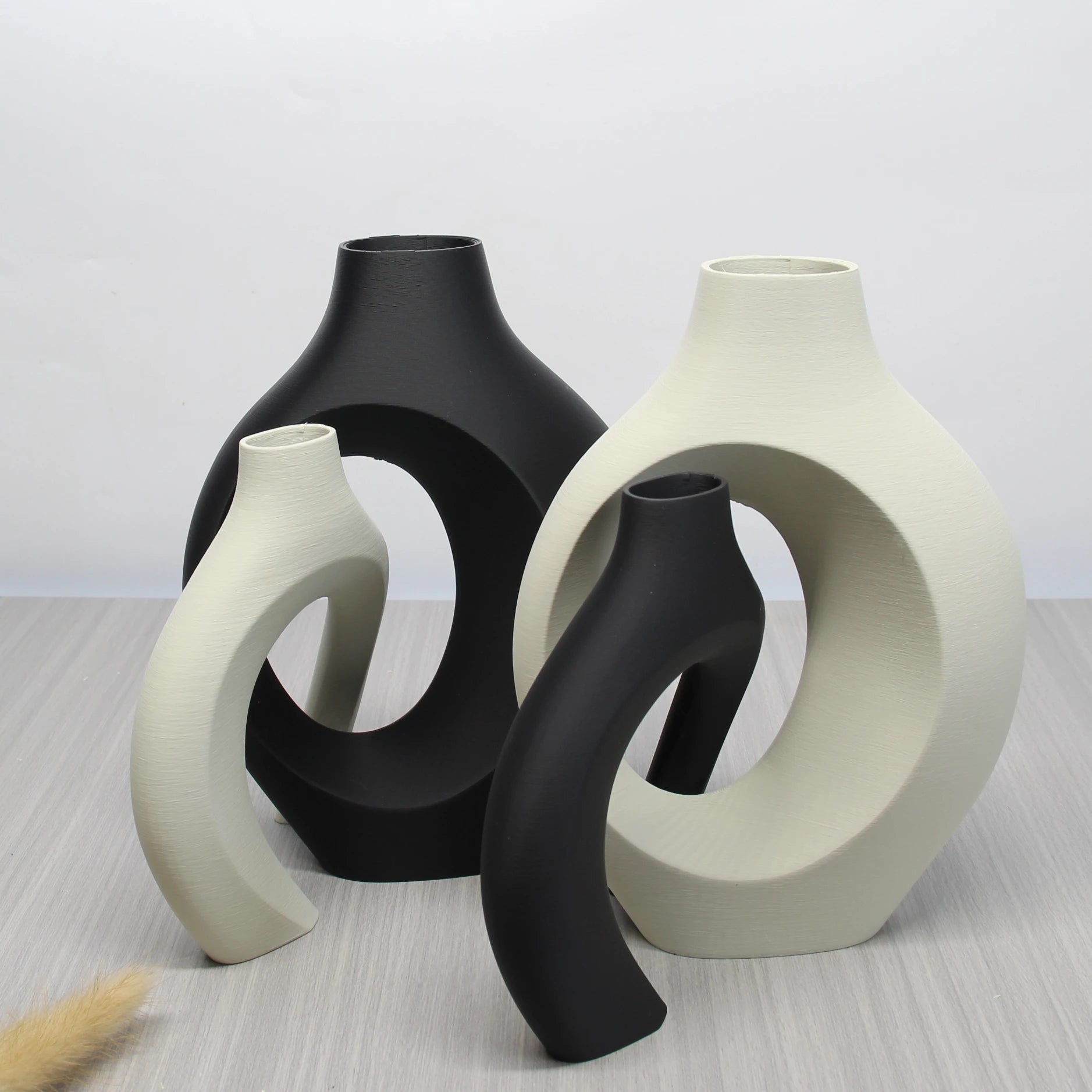 Bohemian Dry Vases Set of Hug Dry Vase Home Décor Office Entryway Ornaments Short Eye Catching Figurines Miniatures