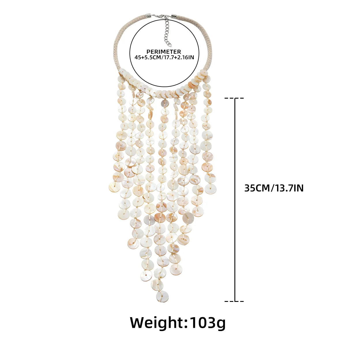 Layered Shell Tassel Necklace