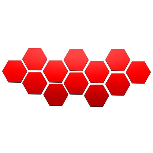 Rose Gold 3D Hexagon Mirror Wall Stickers DIY TV Background Decor for Living Room Bedroom Bathroom Home Decor