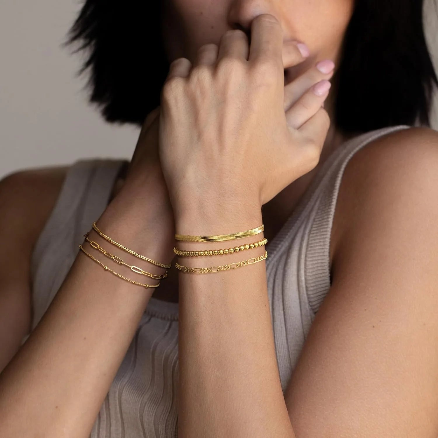 Gold Stackable Bracelets