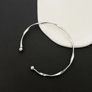 Twisted Wave Silver Bracelet
