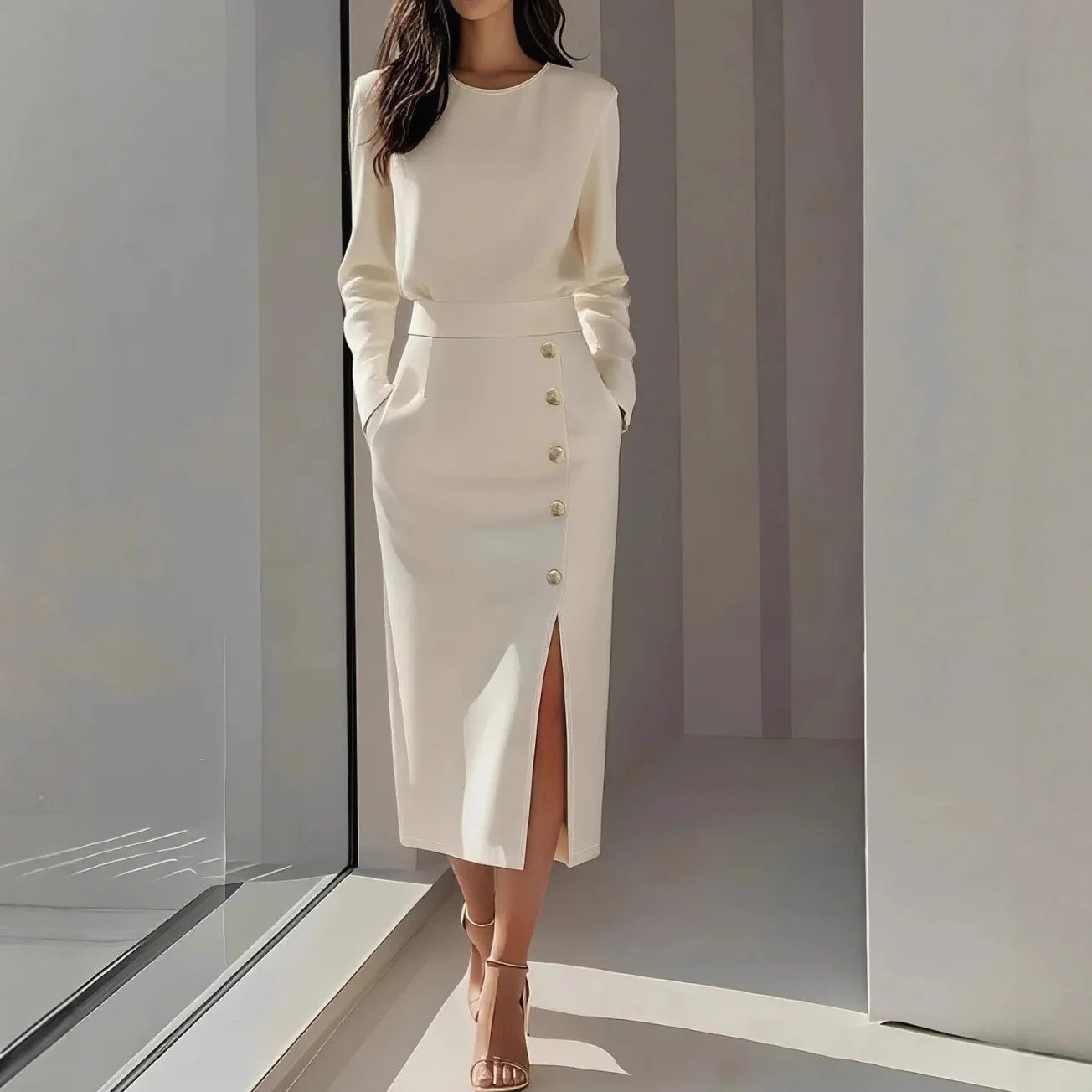 O-Neck Bodycon Dress