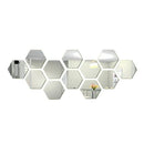 Rose Gold 3D Hexagon Mirror Wall Stickers DIY TV Background Decor for Living Room Bedroom Bathroom Home Decor