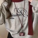 Wine Red Flower Necklace