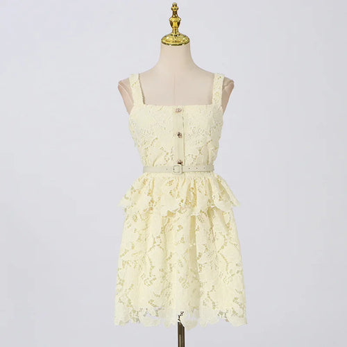 Embroidery Lace Party Dress
