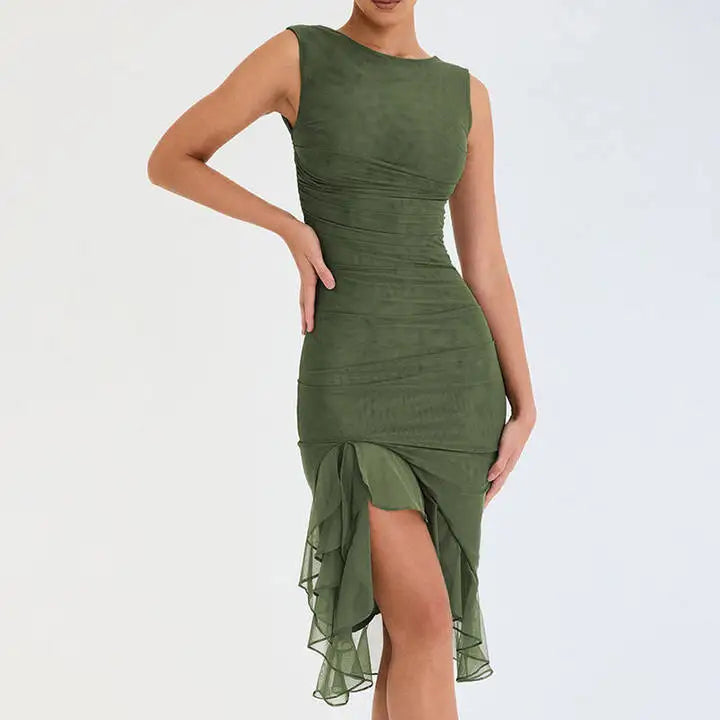 Tie-Dye Bodycon Maxi Dress