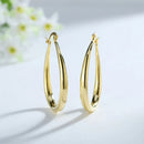 Oval Gold Silver Earrings