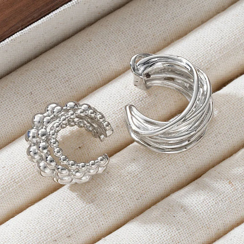 Wide Clip-On Earrings Set