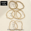 Gold Beaded Charm Bracelet