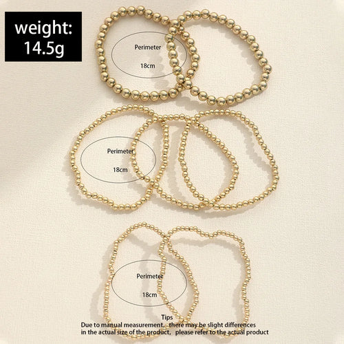 Gold Beaded Charm Bracelet