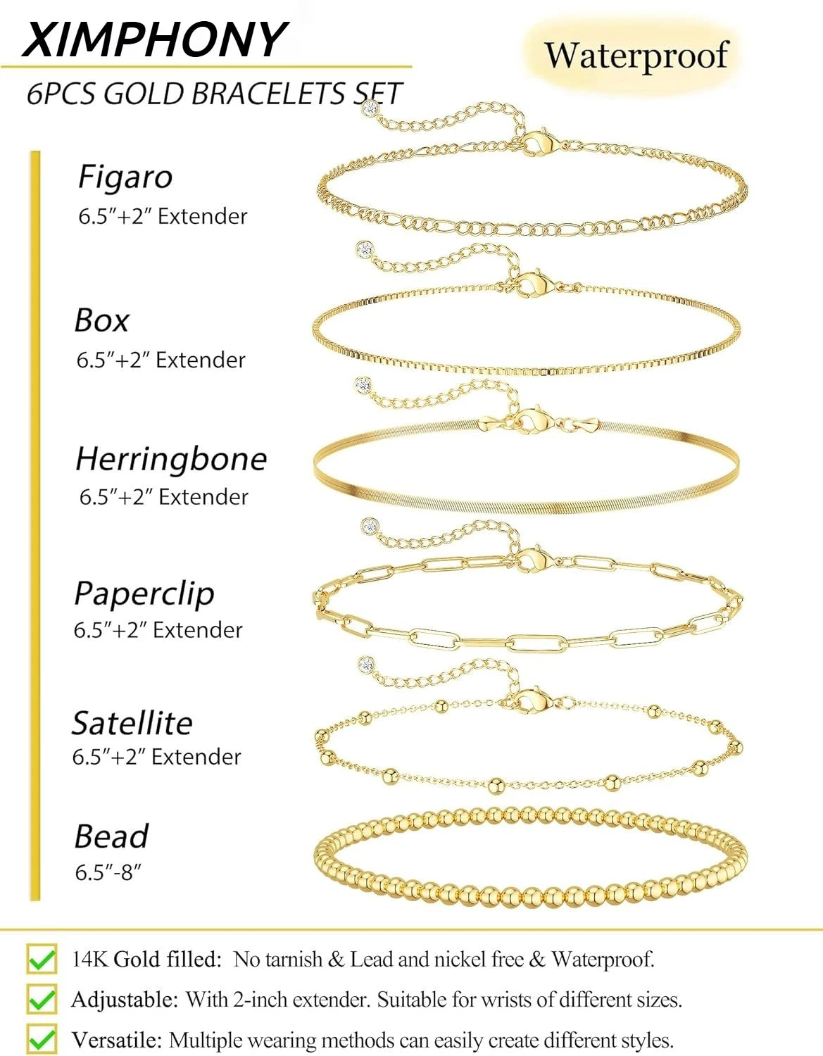 Gold Stackable Bracelets