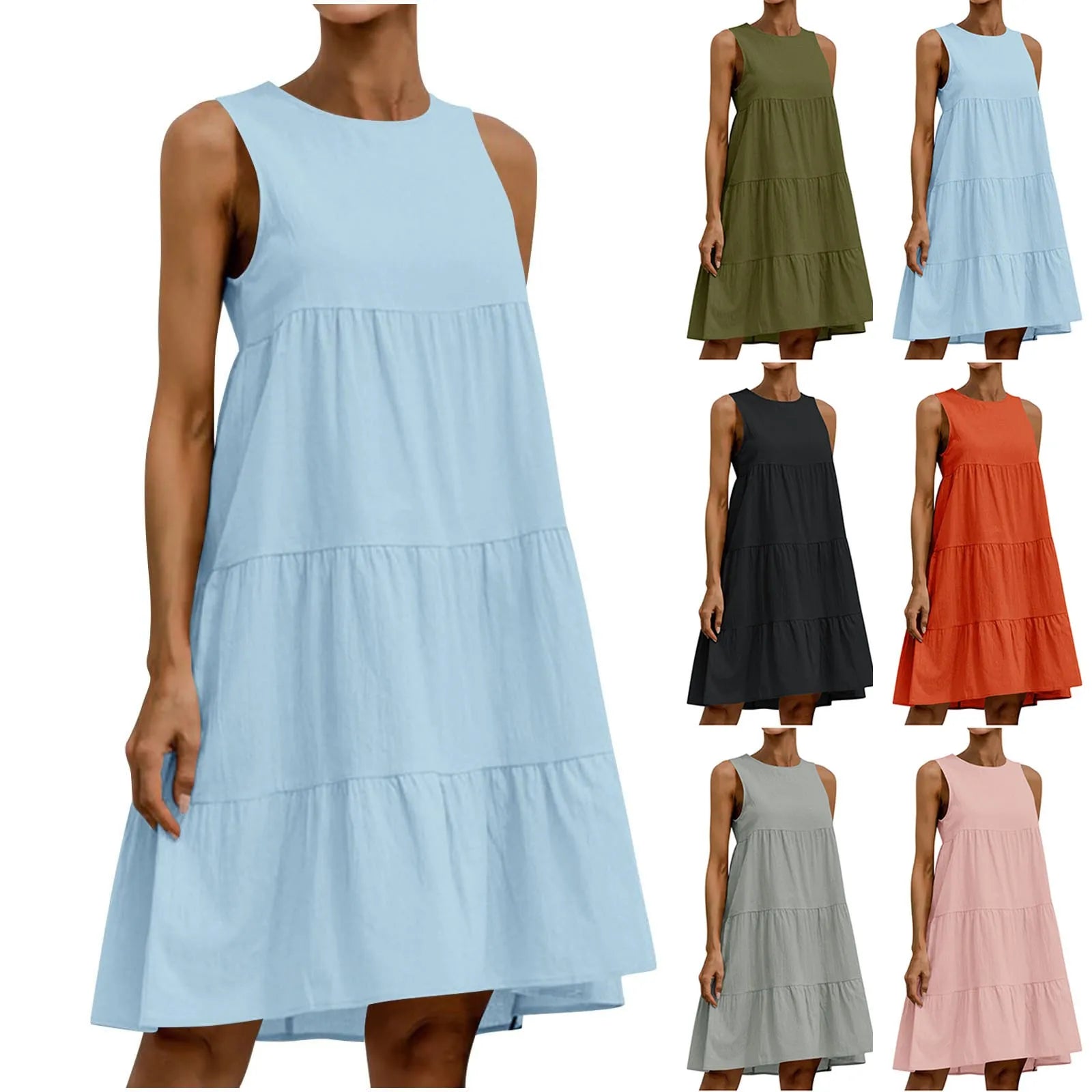 Summer Cotton Swing Dress