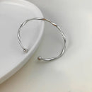 Twisted Wave Silver Bracelet