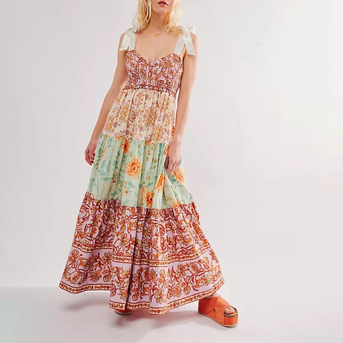 Boho Smocked Summer Dress