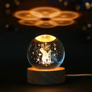 3D Crystal Ball Night Light Laser Engraved Solar System Globe Decoration for Home Desktop Astronomy Birthday Gift