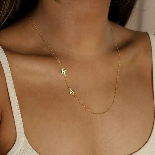 Heart Initial Name Necklace