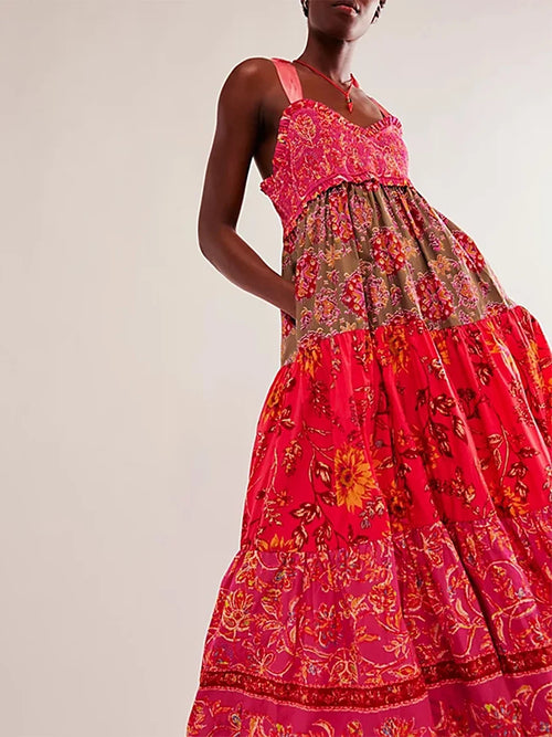 Boho Smocked Summer Dress