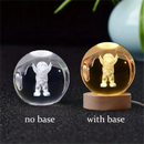 3D Crystal Ball Night Light Laser Engraved Solar System Globe Decoration for Home Desktop Astronomy Birthday Gift