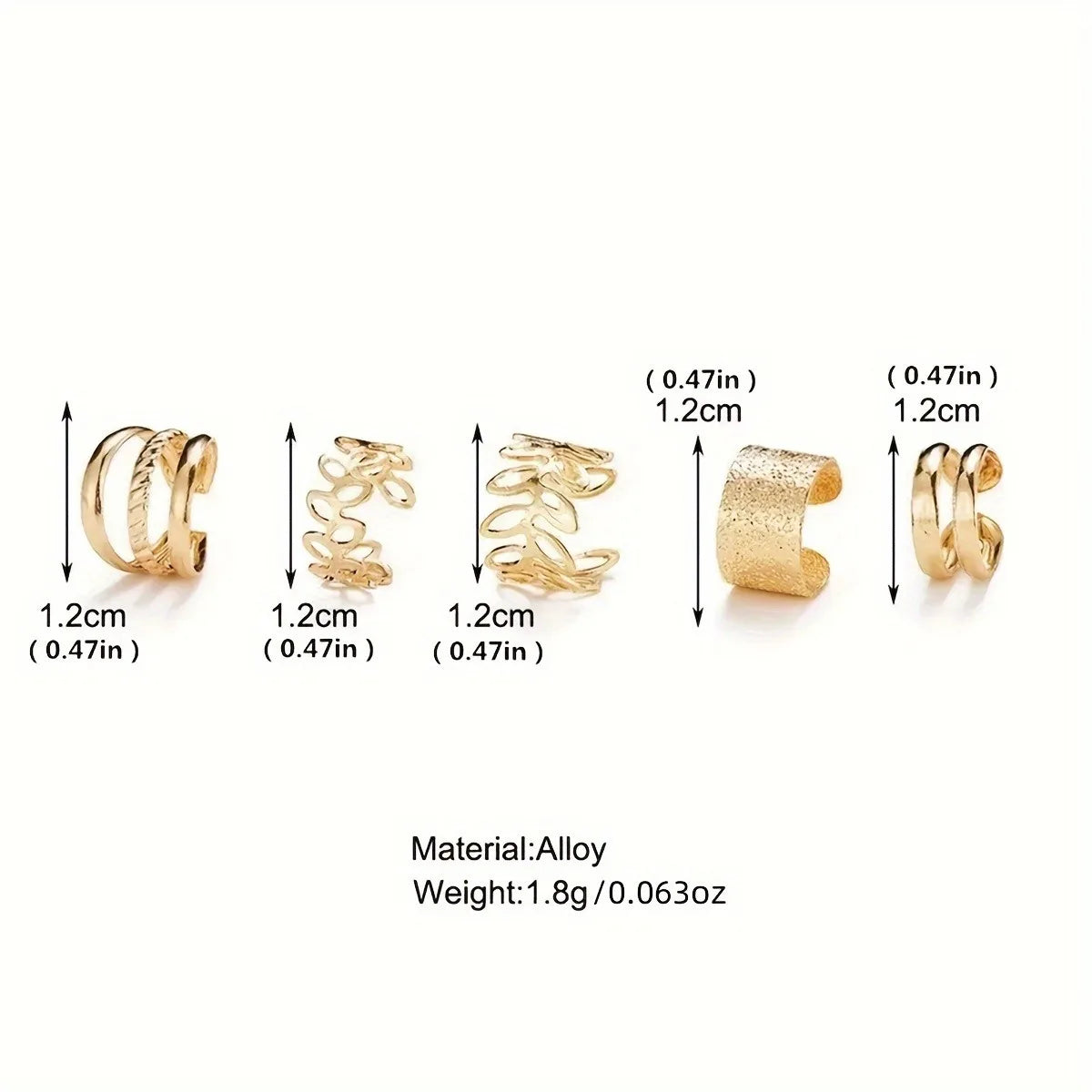 Elegant Silver Ear Cuffs