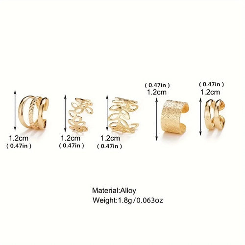 Elegant Silver Ear Cuffs