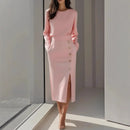 O-Neck Bodycon Dress