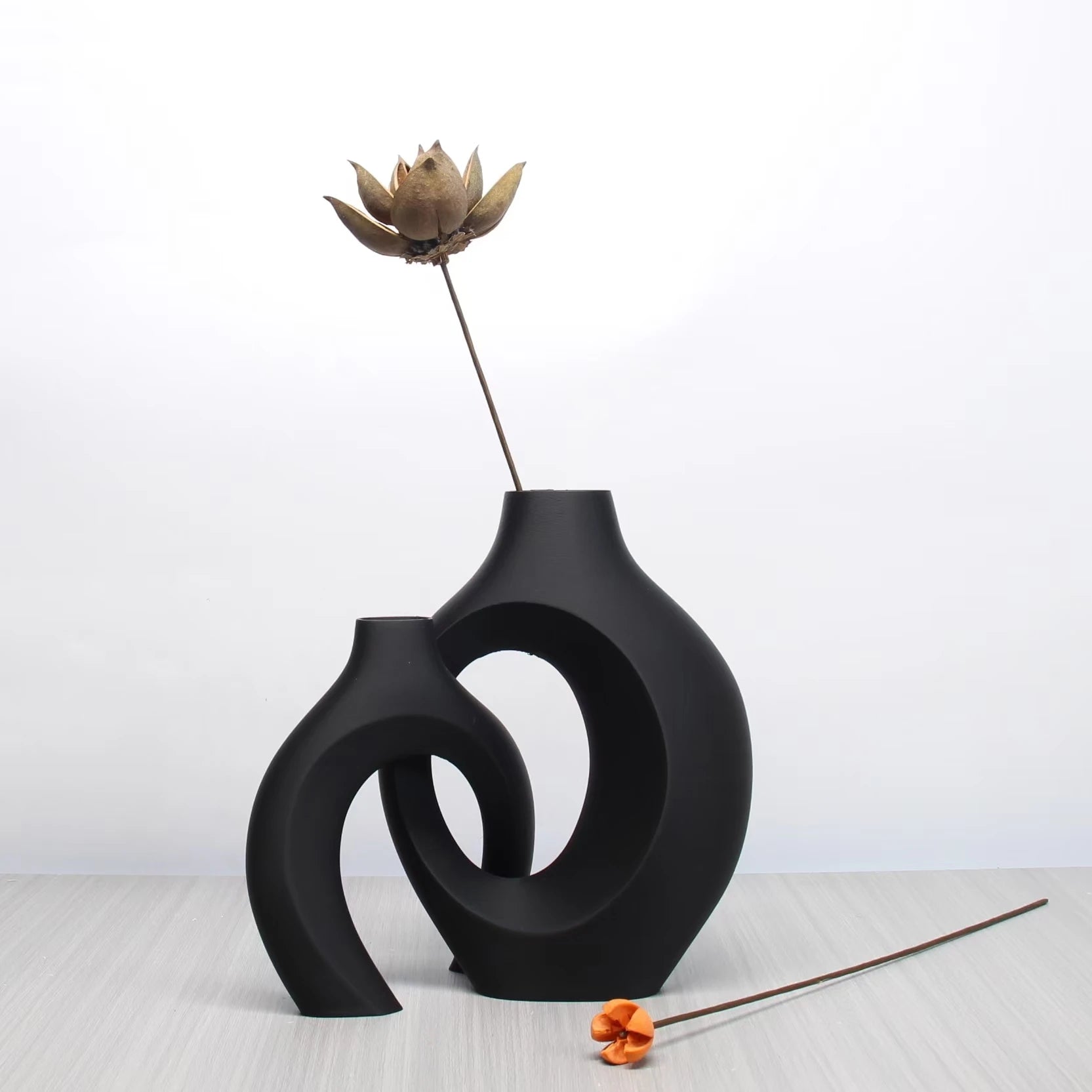 Bohemian Dry Vases Set of Hug Dry Vase Home Décor Office Entryway Ornaments Short Eye Catching Figurines Miniatures