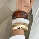 Resin Wide Punk Bangles