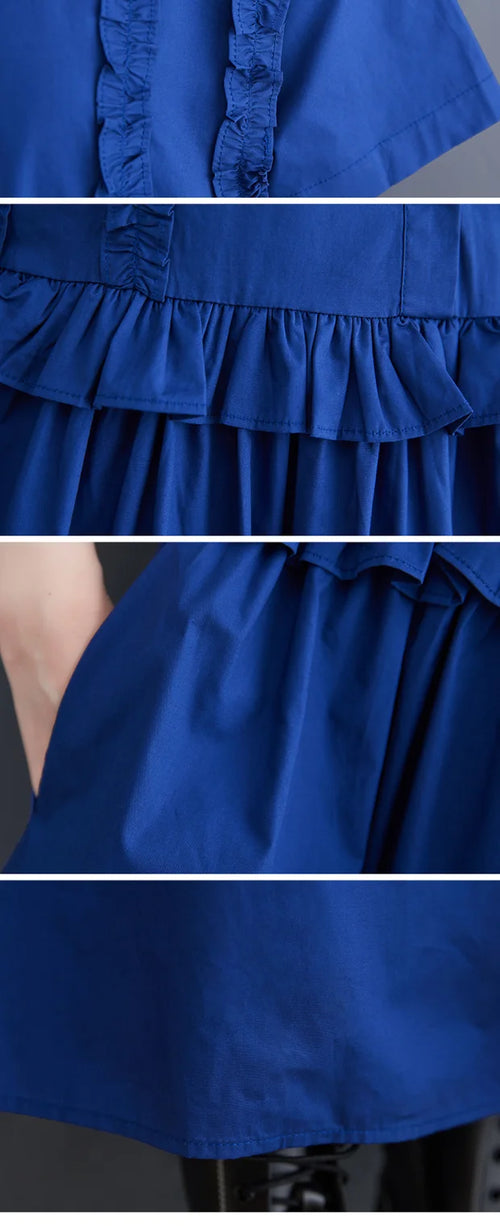 Ruffle Pleated A-Line Dress