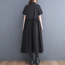 Ruffle Pleated A-Line Dress
