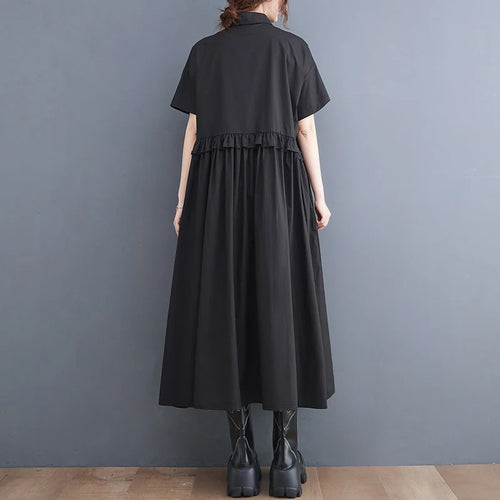 Ruffle Pleated A-Line Dress