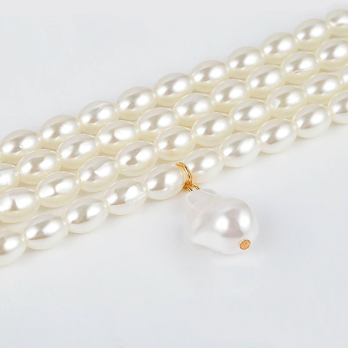 Irregular Pearl Choker Necklace