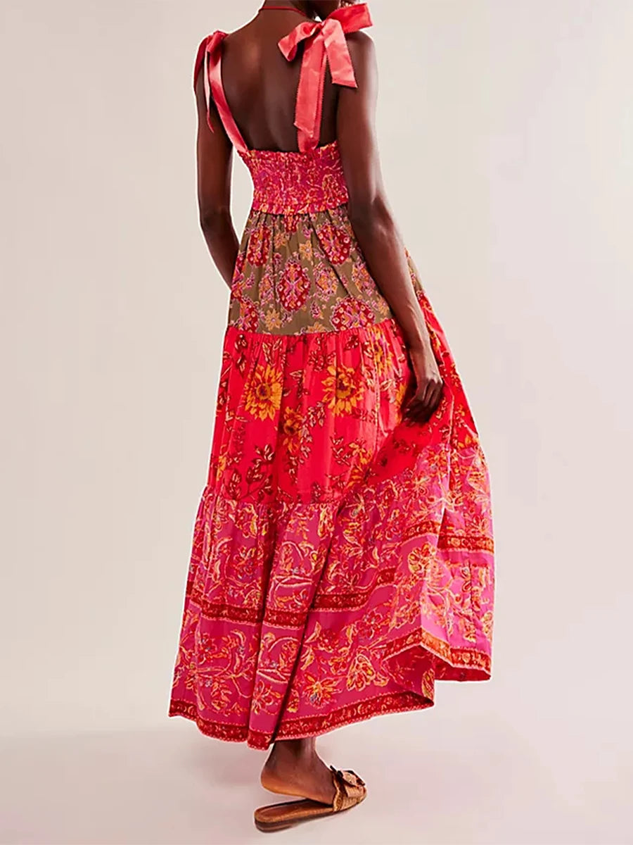Boho Smocked Summer Dress